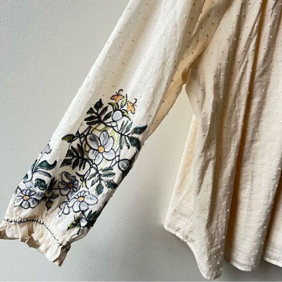 Forgotten Grace Womens Peasant Boho Floral Embroidered Sleeve Relaxed Size XXL - Picture 5 of 6